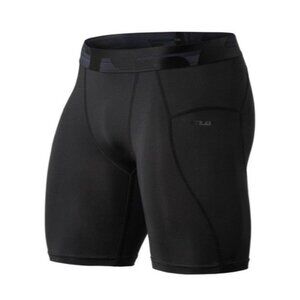 TSLA Men's Athletic Compression Shorts Performance Active Cool Dry Black Size XL